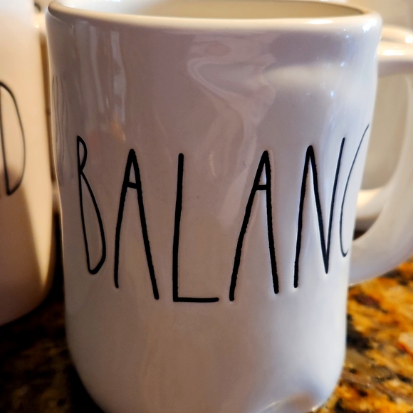 RAE DUNN' 'Artisan Collection' by 'Magenta'. Ceramic Extra Large Mug. "BALANCE". - Picture 2 of 5